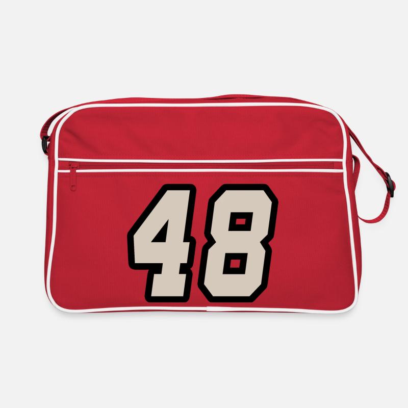 Nummer achtundvierzig 48 Retro Tasche