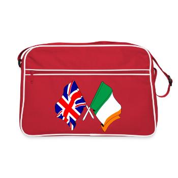 Drapeau de l’Angleterre et drapeau de l’Irlande - Sac Retro - rouge/blanc - Devant