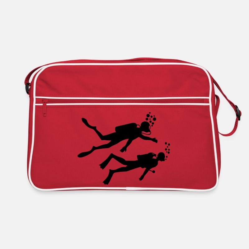 Two underwater divers Retro Bag