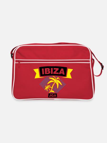 Equipe d’enterrement de vie de garçon IBIZA - Sac Retro - rouge/blanc - Devant