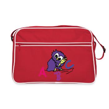 ABC Owl - Retro Bag - red/white - Front