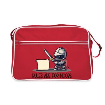 Cute Knight vs Scroll – Rules Are For - Retro Bag - red/white - Front