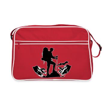Contour du vagabond - Sac Retro - rouge/blanc - Devant