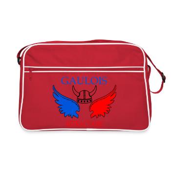 Ailes tricolores de Gaulois Refractaire - Sac Retro - rouge/blanc - Devant