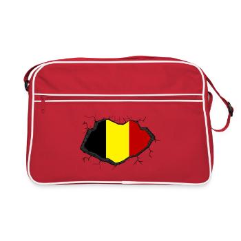 Drapeau de la Belgique - Sac Retro - rouge/blanc - Devant