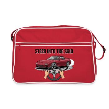 Steer Into The Skid - Retro Bag - red/white - Front