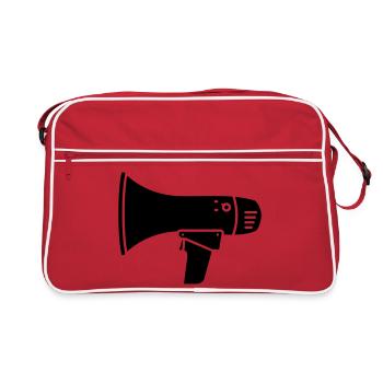 Megaphone loud demo ultras - Retro Bag - red/white - Front