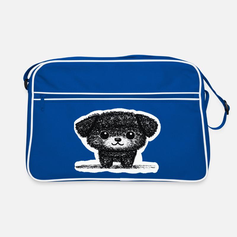 Tiny Puppy (Grey) Retro Bag