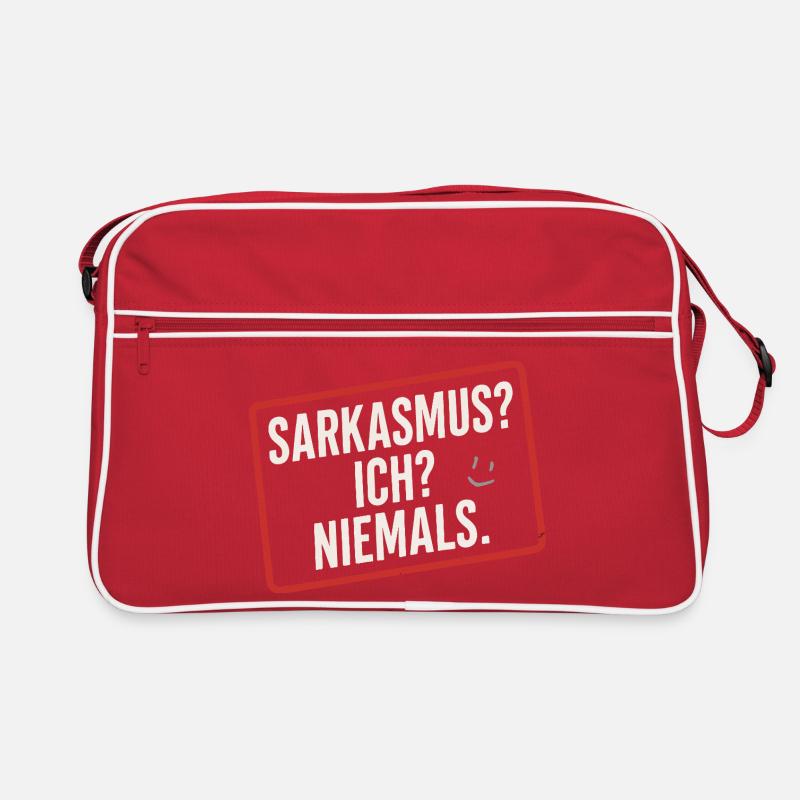 Sarcasm me? Never. - funny topic for the office Retro Bag