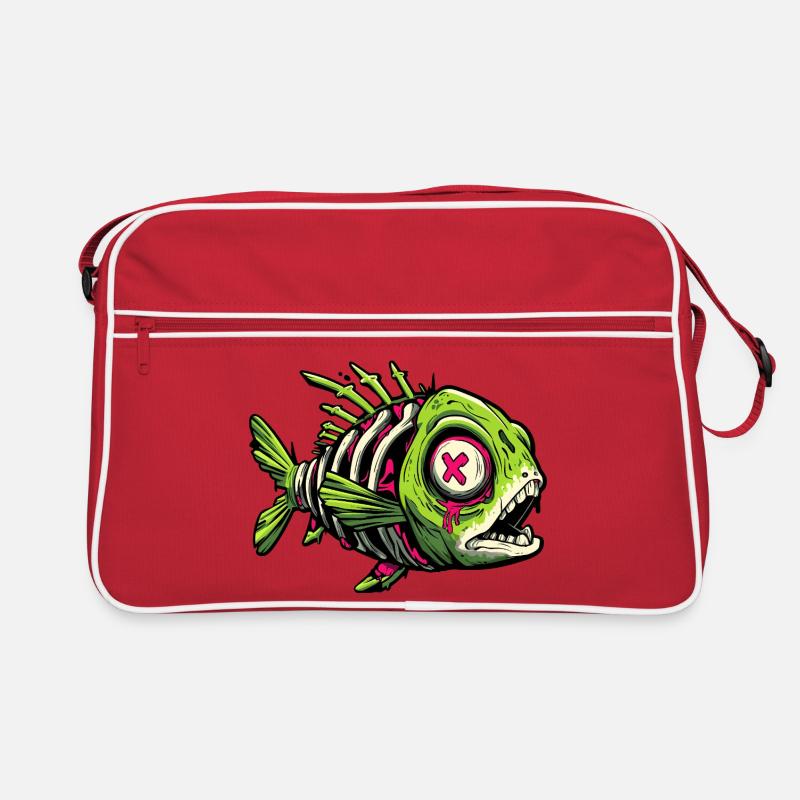 Graffiti de poisson zombie Sac Retro
