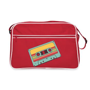 Cassette Pastel Rétro - Sac Retro - rouge/blanc - Devant