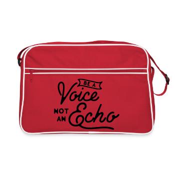 Be a Voice Not an Echo - Leadership Integrity - Retro Bag - red/white - Front