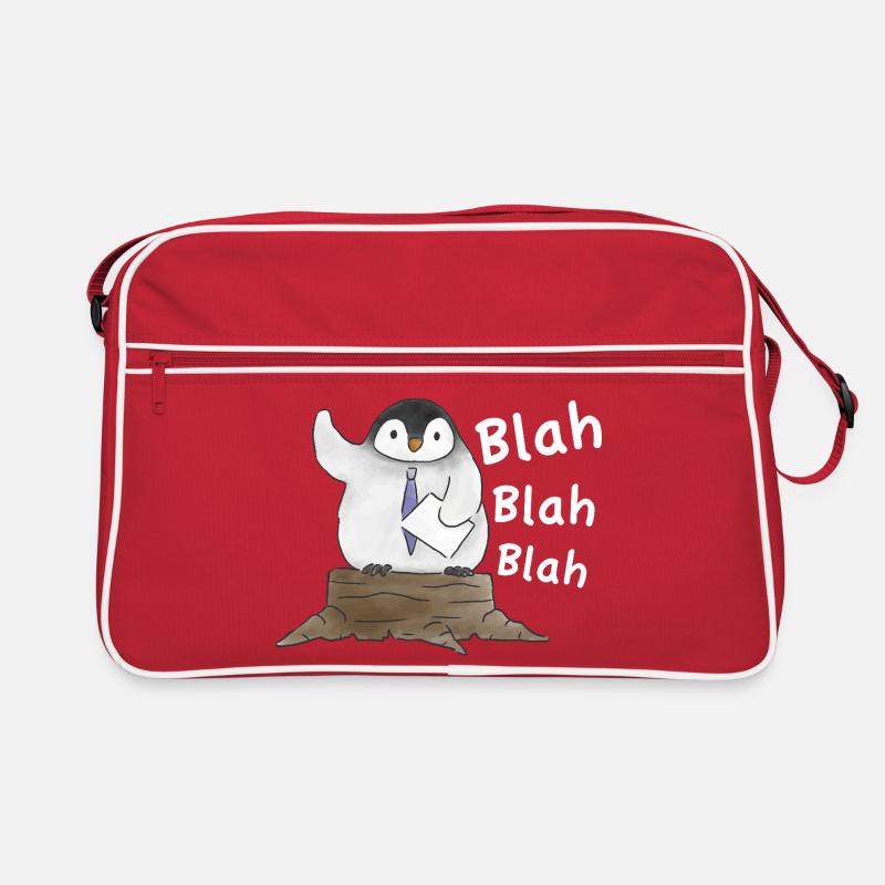 Pinguin-Rede Penguin Speech  - Retro Tasche - Rot/Weiß