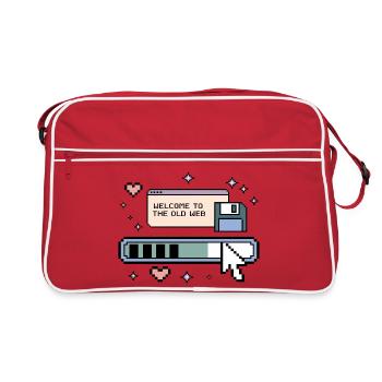 Bienvenue sur l’Internet rétro de l’Ancien Web - Sac Retro - rouge/blanc - Devant