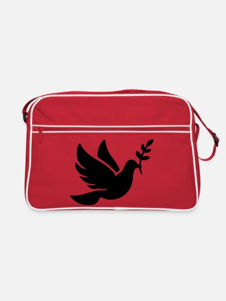 Foi de la Paix de la Colombe - Sac Retro - rouge/blanc - Devant