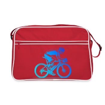 Conception de vélo de route compact pour vélo de route - Sac Retro - rouge/blanc - Devant