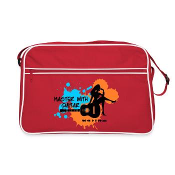 Master with guitar - Blue Orange - Retro Bag - red/white - Front