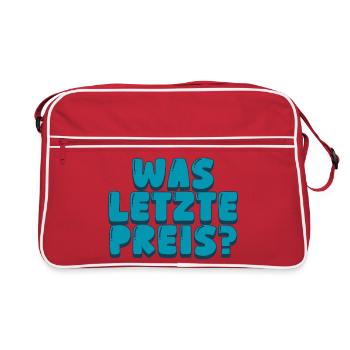 was letzte preis - Retro Tasche - Rot/Weiß - Vorne