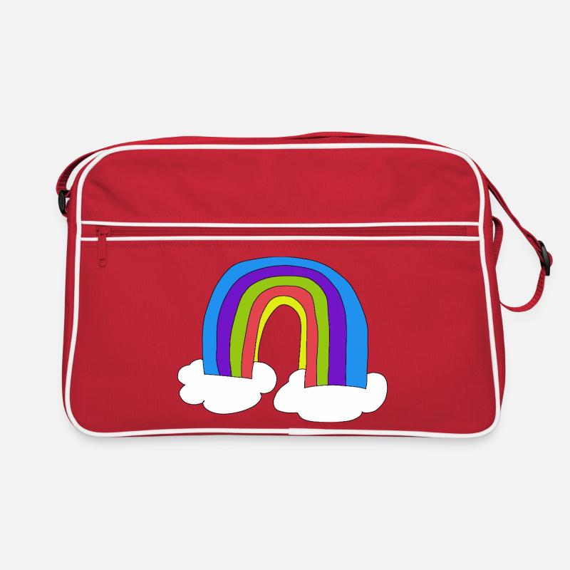 Rainbow Kids Child Clouds Retro Bag