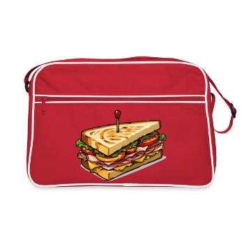 Art des épingles Club Sandwich - Sac Retro - rouge/blanc - Devant