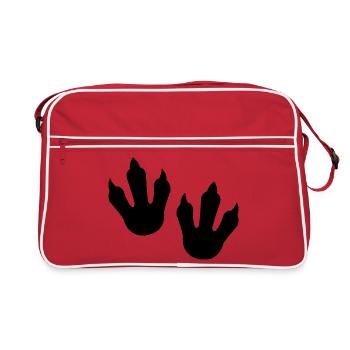 Empreintes de dinosaures - Sac Retro - rouge/blanc - Devant