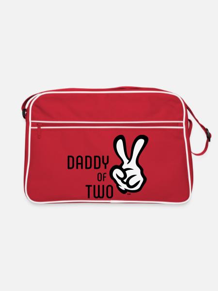 Daddy Of Two (Daddy / Father / Victory / POS 2C) - Retro Bag - red/white - Front