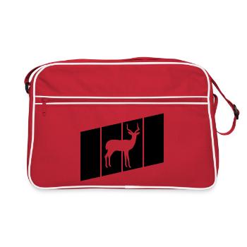 Silhouette d’antilope - Sac Retro - rouge/blanc - Devant