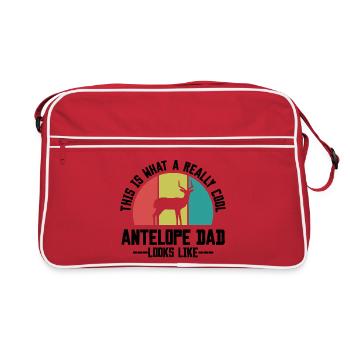 Antilopen Papa Retro - Retro Tasche - Rot/Weiß - Vorne