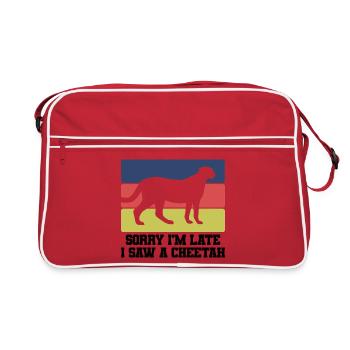 Sorry I’m Late – Gepard - Retro Tasche - Rot/Weiß - Vorne