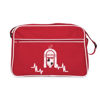Sock Hop - Ponytails Pomade And A Jukebox - Fuenfz - Retro Tasche - Rot/Weiß - Vorne