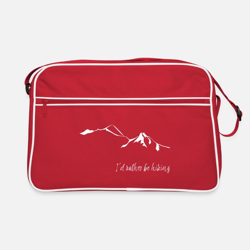 Ich wandere lieber leewarddesign - Retro Tasche - Rot/Weiß