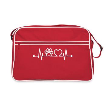 My pet, my love, my life. - Retro Bag - red/white - Front