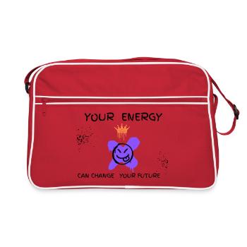 Crown Graffiti Purple - Retro Bag - red/white - Front