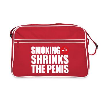 Smoking shrinks the penis - Retro Tasche - Rot/Weiß - Vorne