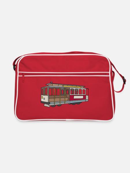 San Francisco Cablecar c - Retro Bag - red/white - Front