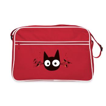 Chat preto - Sac Retro - rouge/blanc - Devant