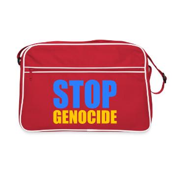 Stop genocide - Retro Bag - red/white - Front