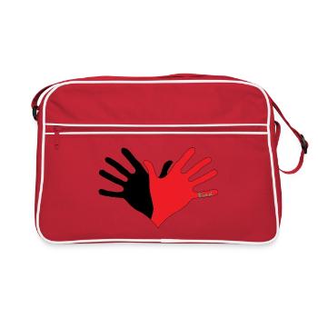 Duart Symbole Shqipe Zemra - Sac Retro - rouge/blanc - Devant