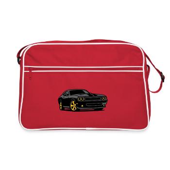 Night muscle with yellow rims - Retro Bag - red/white - Front