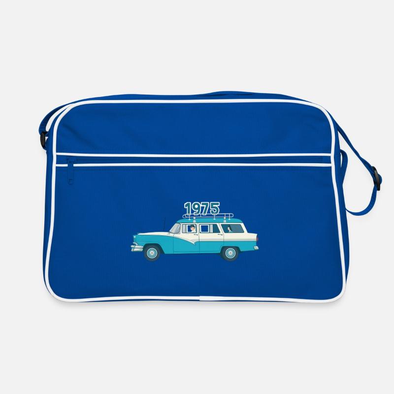 1975 Oldtimer mit Holzdach Retro Tasche
