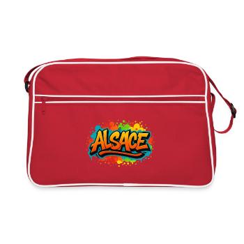 T-shirt Magique Alsace Graffiti Design - Sac Retro - rouge/blanc - Devant