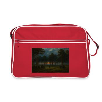 Crépuscule dans la forêt sombre - Sac Retro - rouge/blanc - Devant