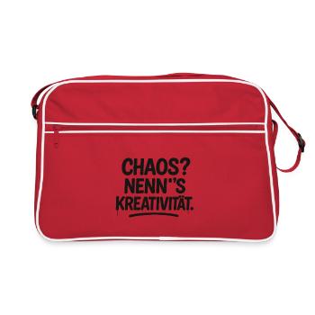 Chaos or creativity - Retro Bag - red/white - Front