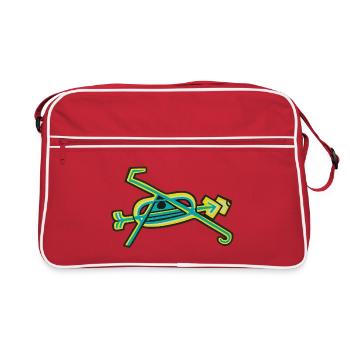 Kaleido Eye Glyph - Retro Bag - red/white - Front