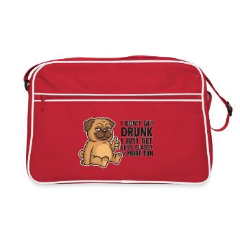 Less Classy More Fun Pup - Retro Bag - red/white - Front