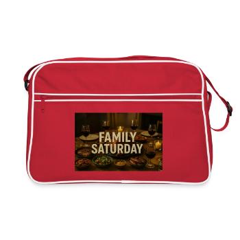 Family Saturday Dinner - Retro Bag - red/white - Front