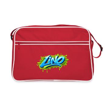GRAFFITI NAME LINO  FOR  PERFECT GIFT PRINTABLE  - Sac Retro - rouge/blanc - Devant