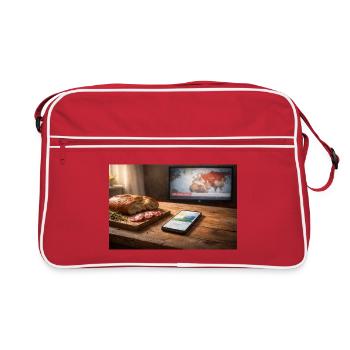 Everything that really carries is simple. - Retro Bag - red/white - Front