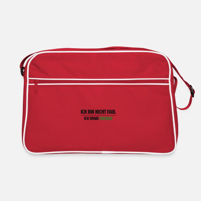I'm not lazy, I'm saving energy Retro Bag