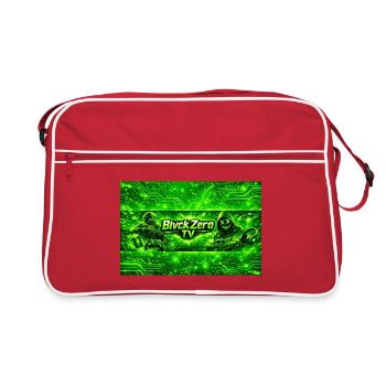 Logo militaire néon cyber - Sac Retro - rouge/blanc - Devant